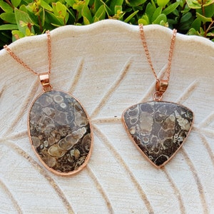Turtella Jasper Copper Pendant Electroformed Necklace GypsyJewelry
