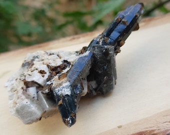 Smoky Quartz Point on Feldspar, Crystal Specimen, Mineral Specimen (66g)