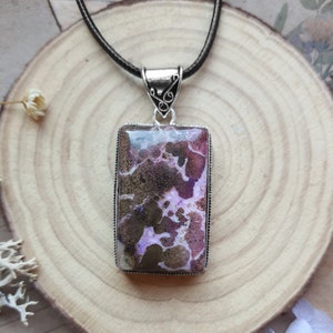 Sterling Silver Jasper Pendant Necklace: Boho Gemstone Jewelry
