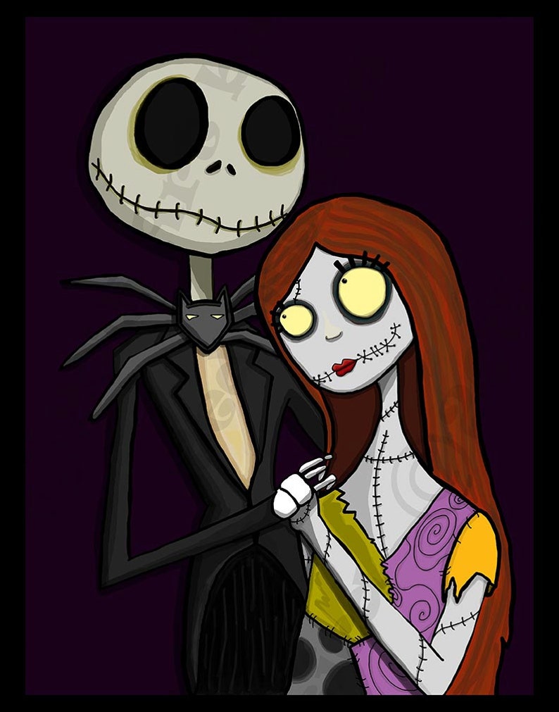 Jack and Sally Portrait of Love Etsy