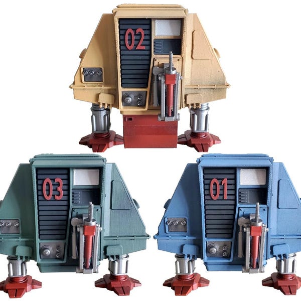 Silent Running Drone Robot Dewey Huey Louie Model Kits Sci-Fi