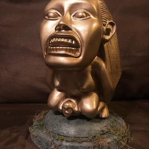 Indiana Jones Chachapoyan Fertility Idol + Base 3D printed Model Prop Replica
