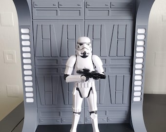 Soporte de exhibición para figuras de Star Wars Black Series Diorama Estrella de la Muerte escala 1/12