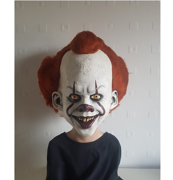 Pennywise Latex Mask Hand-painted Clown IT 2017 Cosplay Etsy Israel