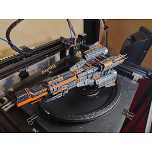 Rymdskepp Expanse Donnager-klassen + stativfilm 3D-utskrivet modellbyggsats