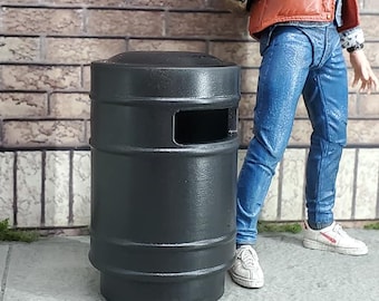 1/12 1/6 Scale Action Figure Trash Can: Dollhouse Diorama Accessory
