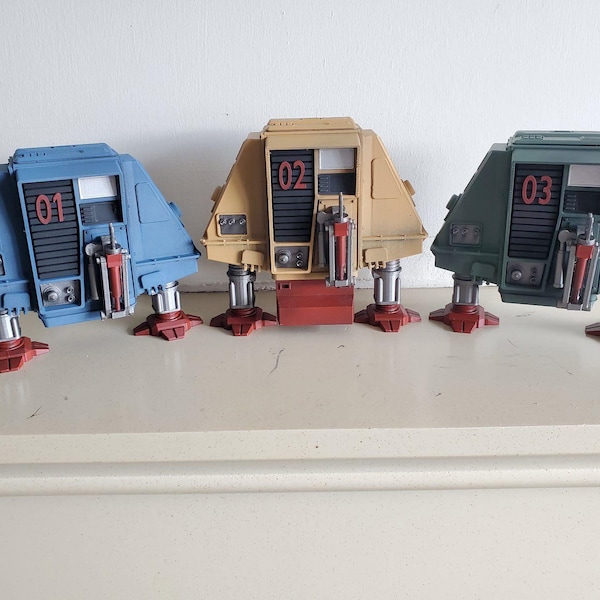 Silent Running Drone Robot Dewey Huey Louie Fully Painted Models Sci-Fi