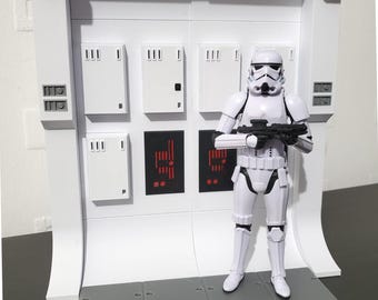 Soporte de exhibición de Star Wars a escala 1/12 para figuras de la serie Black Diorama Figuarts