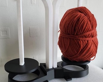 Crochet Double Yarn Holder Magnetic Arts Crafts Wool Feeder Knitting Spindle