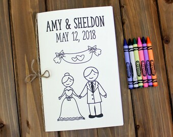 Wedding Coloring Books, Wedding Activities, Kids Coloring Books, Kids Wedding Activity, Personalized Wedding Coloring, Activity Set for Kids