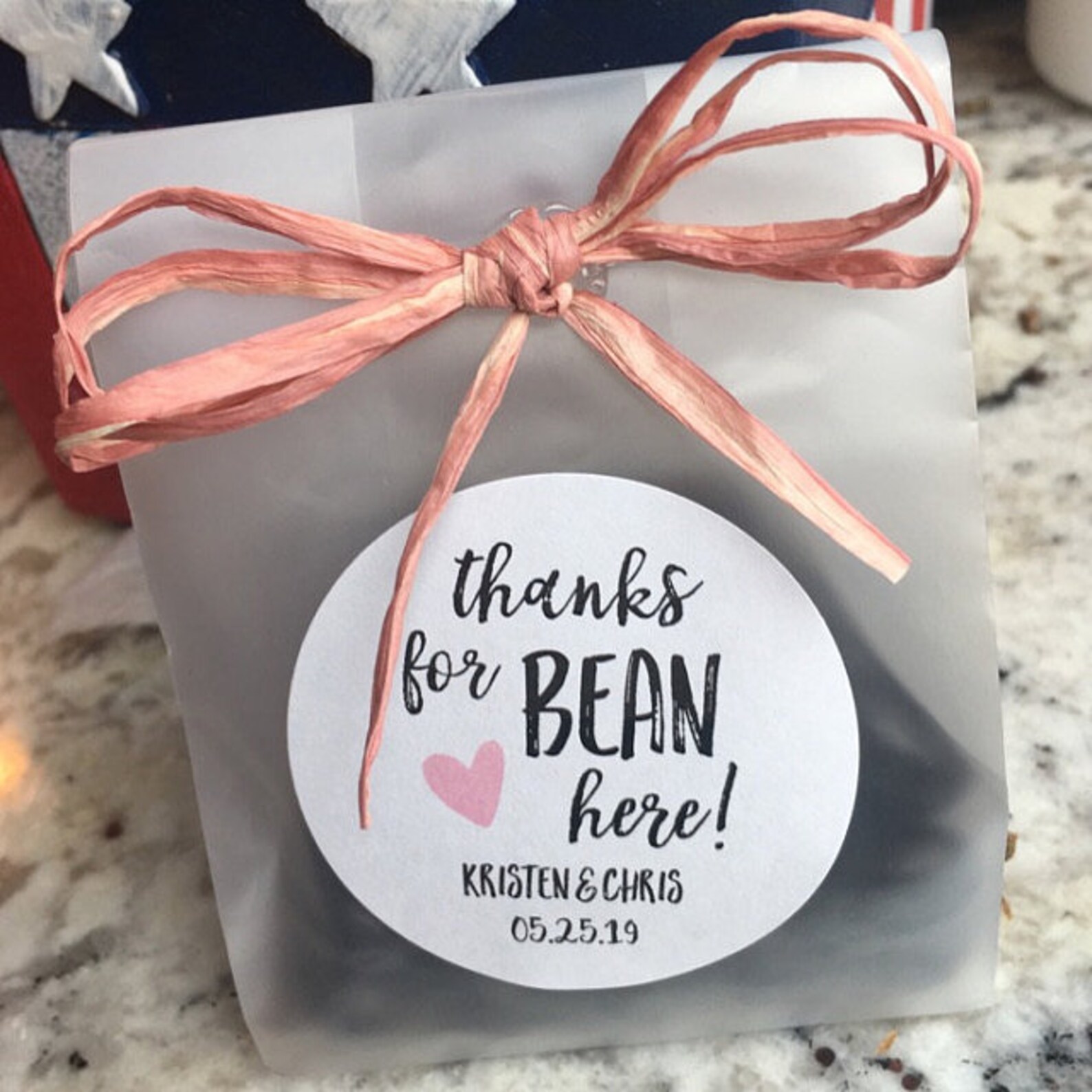 Thanks for Bean Here Jelly Bean Favor Coffee Bean Favor Etsy Canada