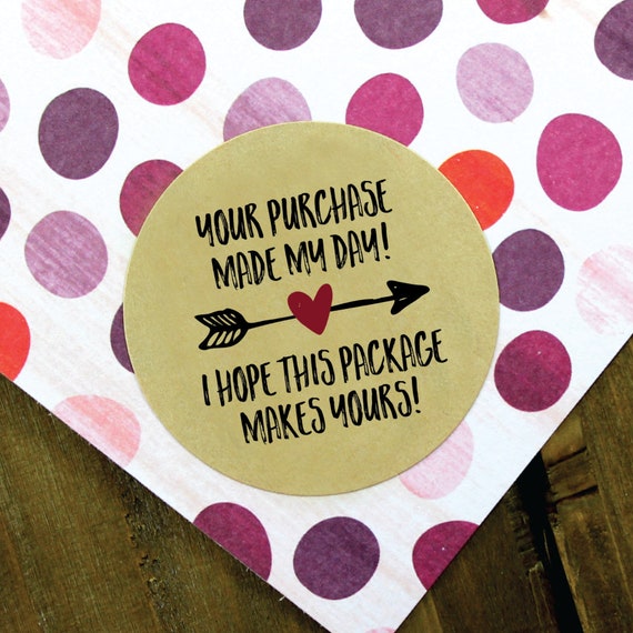 Packaging Stickers Shipping Supplies Your Purchase Made My Etsy