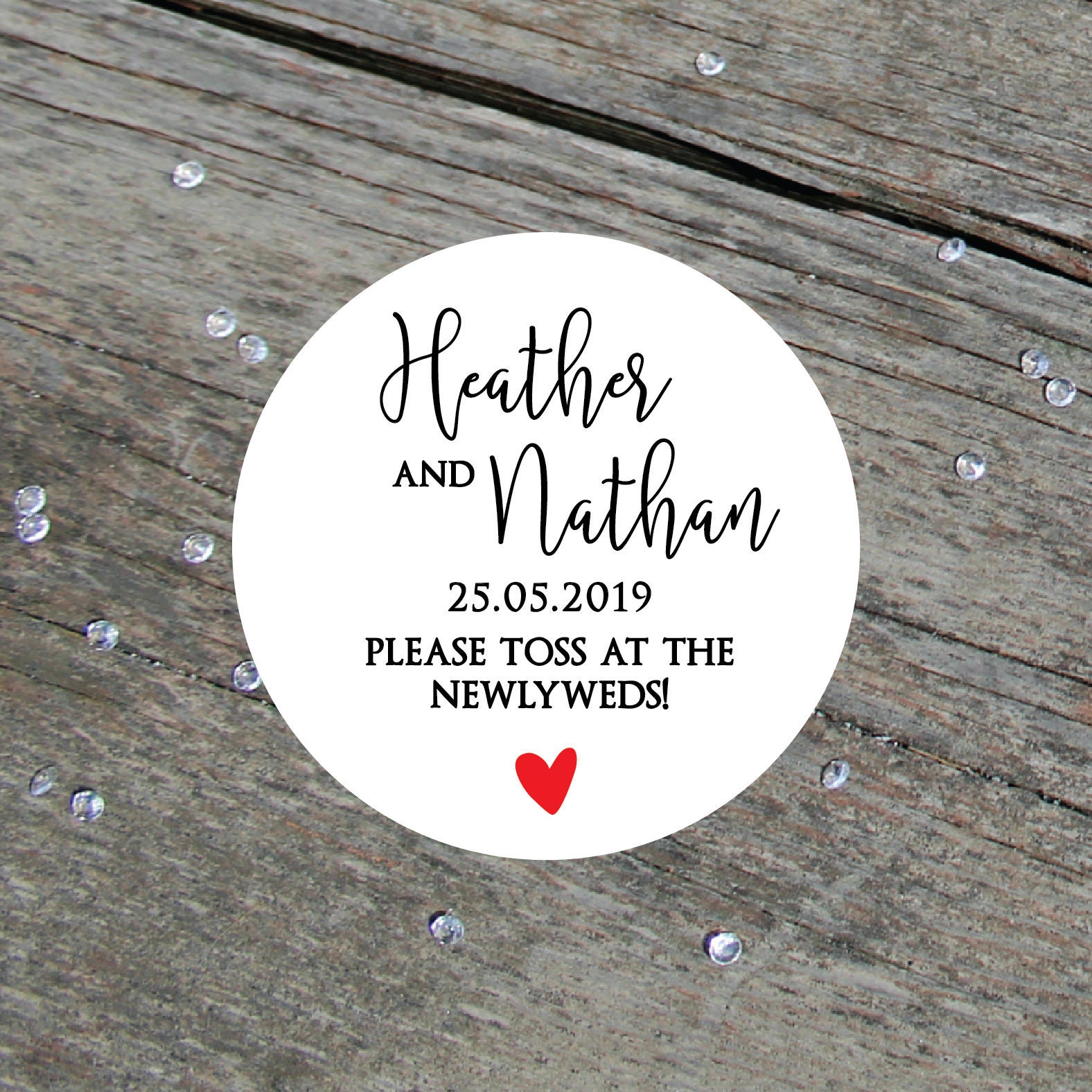 Wedding Confetti Stickers Wedding Toss Stickers Throw Me Etsy