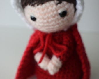 Amigurumi June,Handmaid's Tale inspired,Plush toy,Crochet June inspired Doll,under his eye