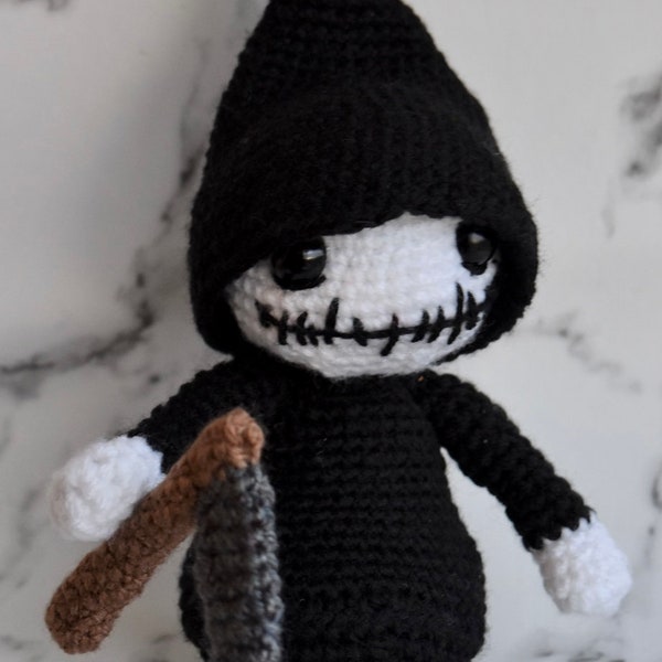 Grim Reaper,crochet death,horror movie,scary crochet,amigurumi