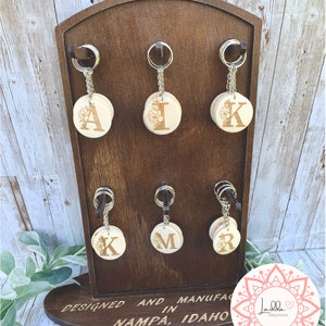 Initial Keychains|| Wood keychains|| Bridesmaid keychain||Wedding Gift|| Engagement gift