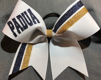 Custom Striped grosgrain cheerleading cheer bow bows