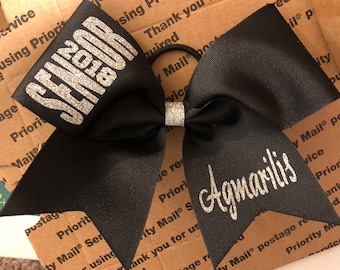 Grosgrain Senior Block Cheer bow
