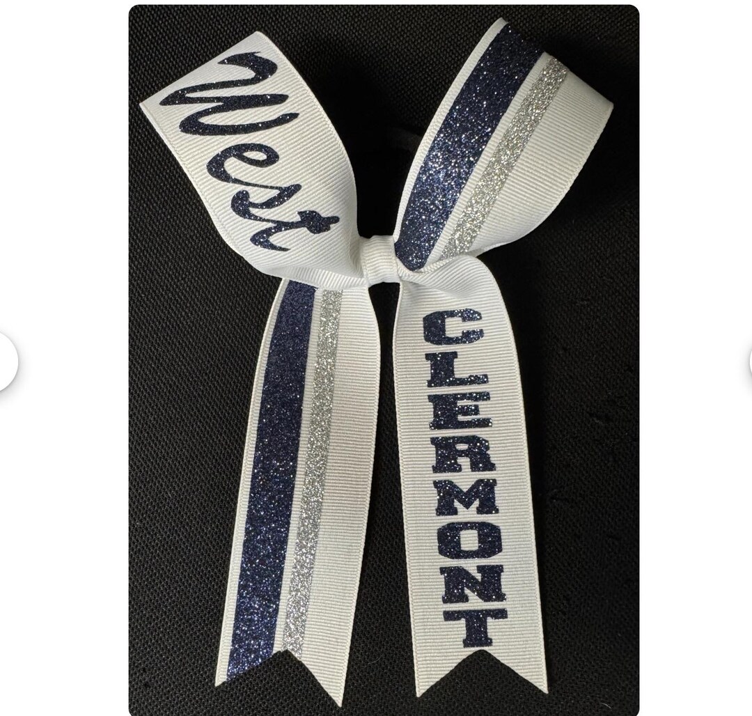 Collegiate College Long Tailed Double Striped Cheer Cheerleading Ribbon ...