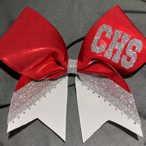 Custom Rhinestone Glitter Competition Cheer Bow