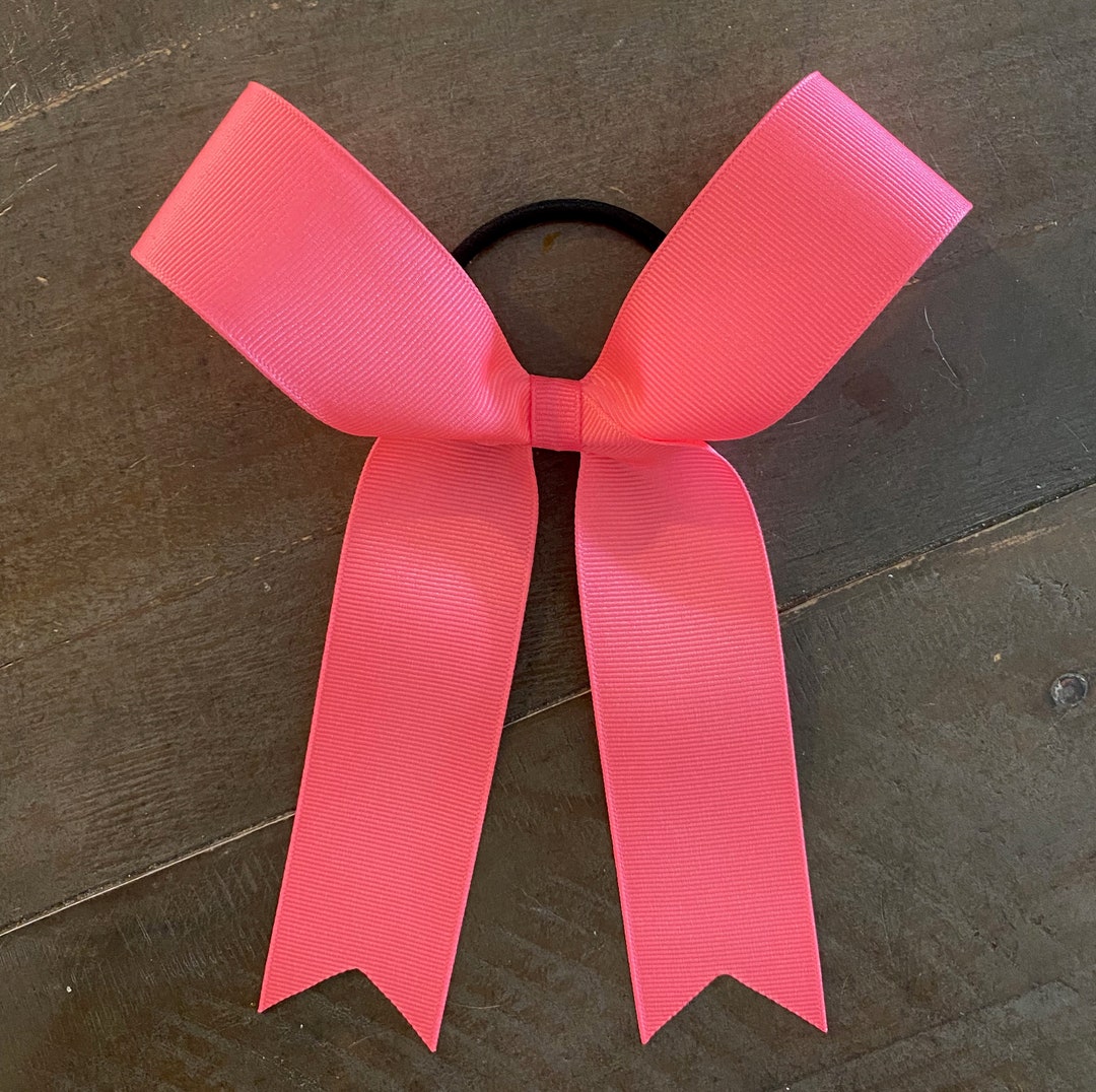 Collegiate Ribbon Breast Cancer October Custom Cheer Bows - Etsy