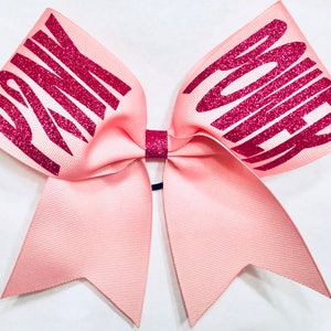 Pink Power Loop Cheer Bows Breast Cancer Awareness Cheerleading Bows