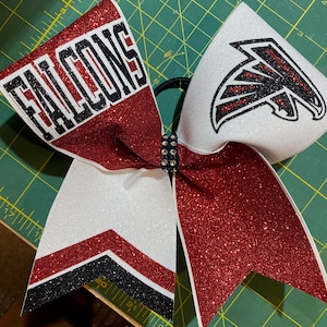 Custom Tick Tock and Tails Team Glitter Cheer Bow