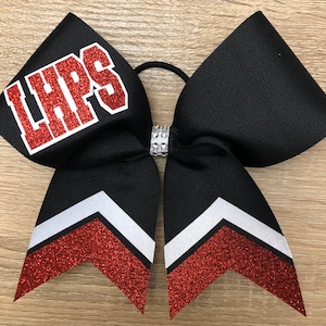 Custom made to your colors Cheer Glitter Grosgrain Bow