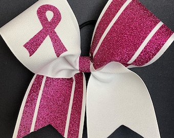 Noeud de pom-pom girl ruban rose vif pour cancer du sein