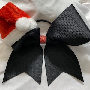 Holiday Christmas Santa Custom Grosgrain Cheer Cheerleading Bow