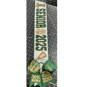 Senior Sash with or without detachable Senior Cheer Bow Cheerleading