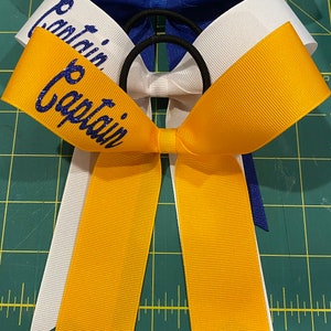 Collegiate College cheer cheerleading ribbon bow