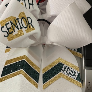 Grosgrain Senior Block Cheer Bow - Etsy