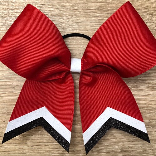 Custom Glitter Grosgrain Ribbon Team Cheer Bow Sideline Cheer Etsy