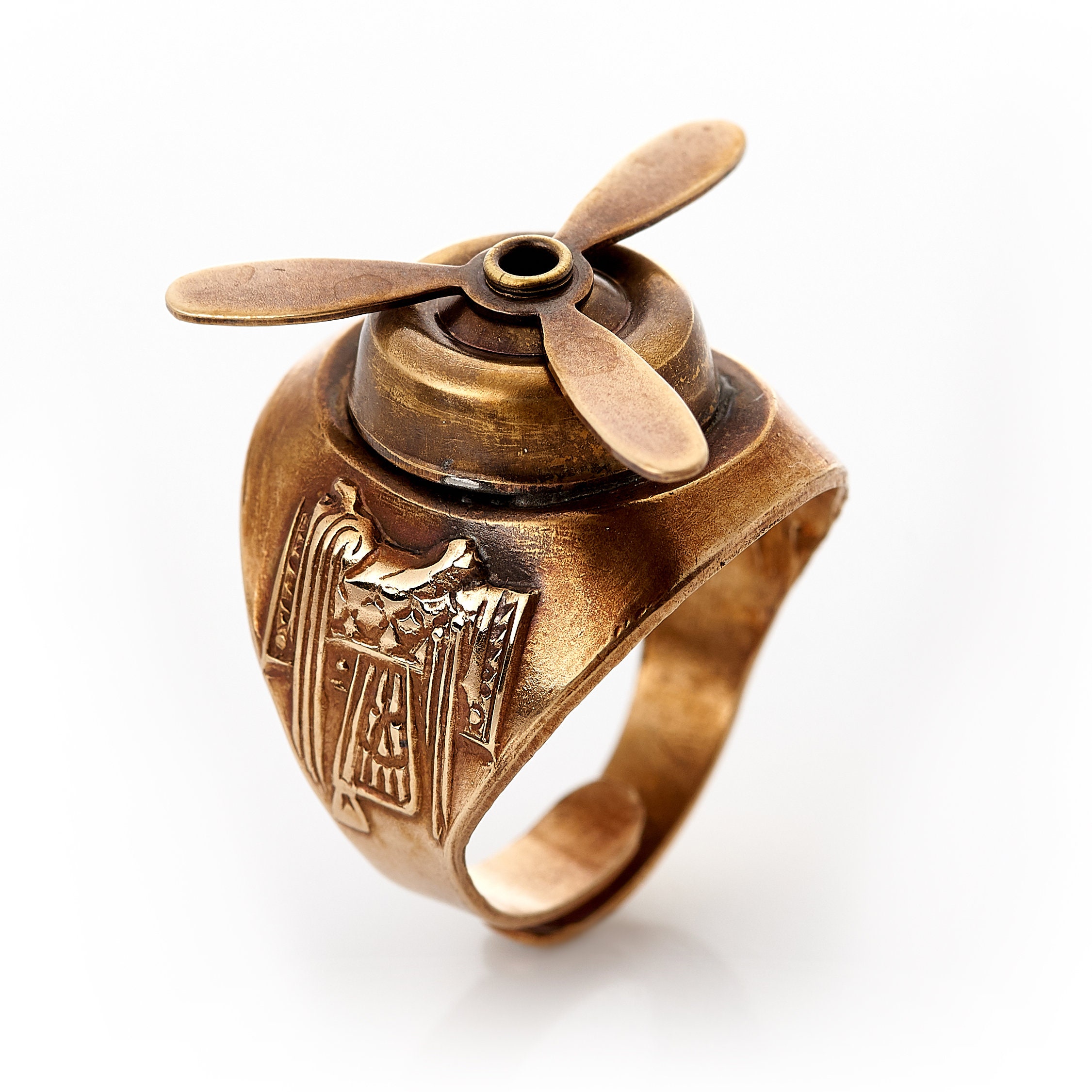 Propeller ring Fan ring Propeller jewelry Fly Plane jewelry Etsy