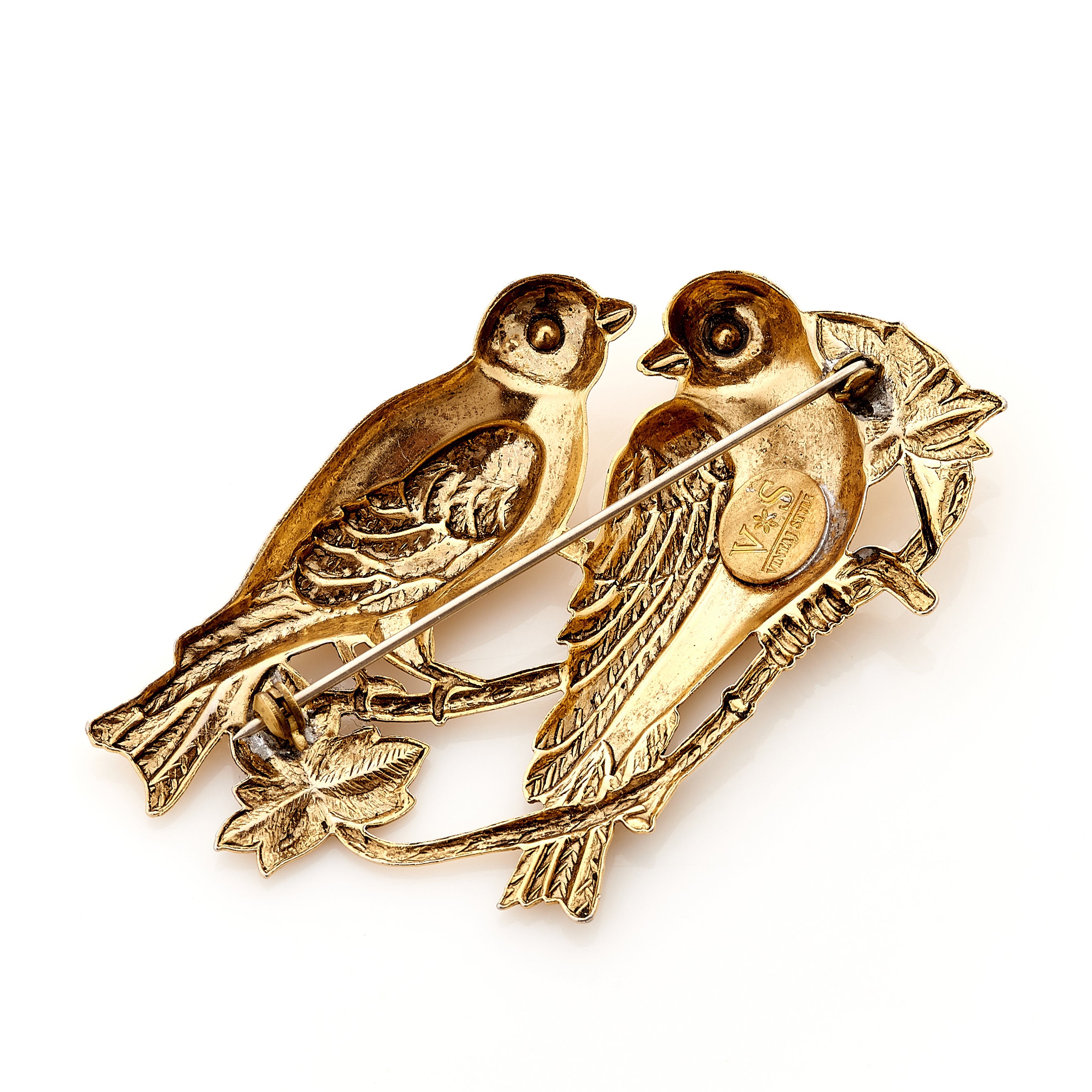 Bird brooch jewelry vintage woman and man jewelry birds Blue | Etsy