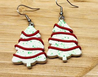 Christmas Tree Cookie Earrings, Christmas Tree, Christmas Tree Earrings, Christmas Earrings,  Cute Holiday Earrings, Nickel Free Earrings