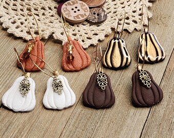 Pumpkin Fall Earrings, Polymer Clay Fall Earrings, Pumpkin Jewelry, Fall Earrings, Thanksgiving Gift, Fall Pumpkins