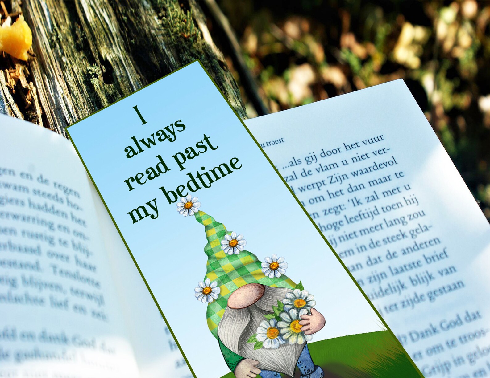 Printable Gnome Bookmarks Book Nerds Book Lovers Reading | Etsy