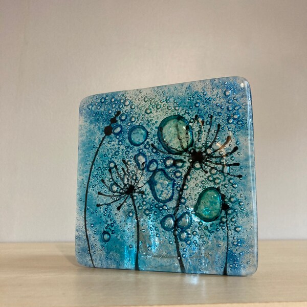 Dandelion Fused Glass Etsy UK