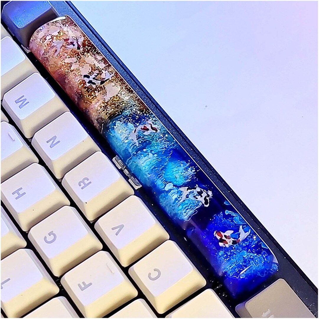 Koi Fish Spacebar Artisan Keycaps Epoxy Resin - Etsy