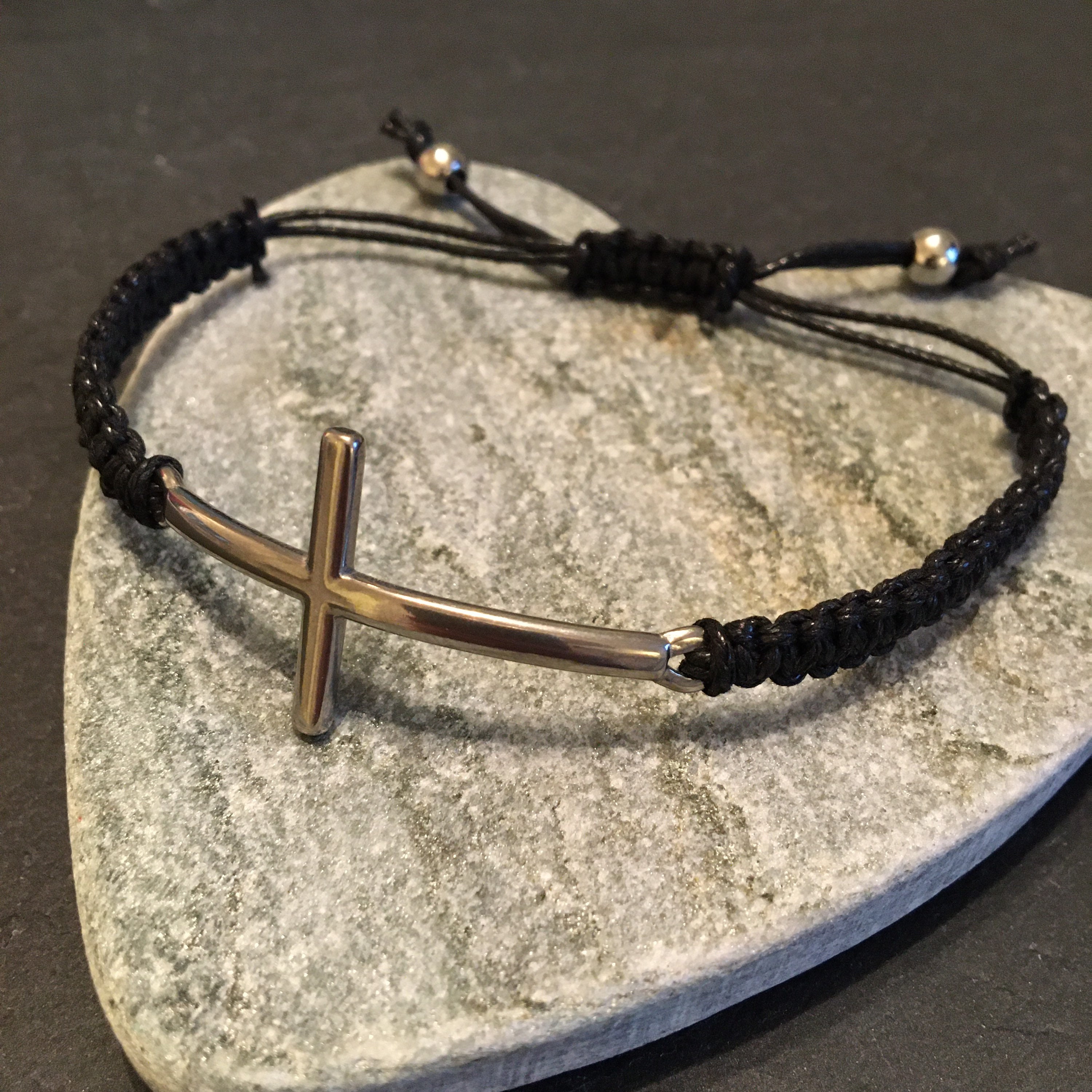 Cross Bracelet / Mens Cross Bracelet/ Stainless Steel Cross Etsy