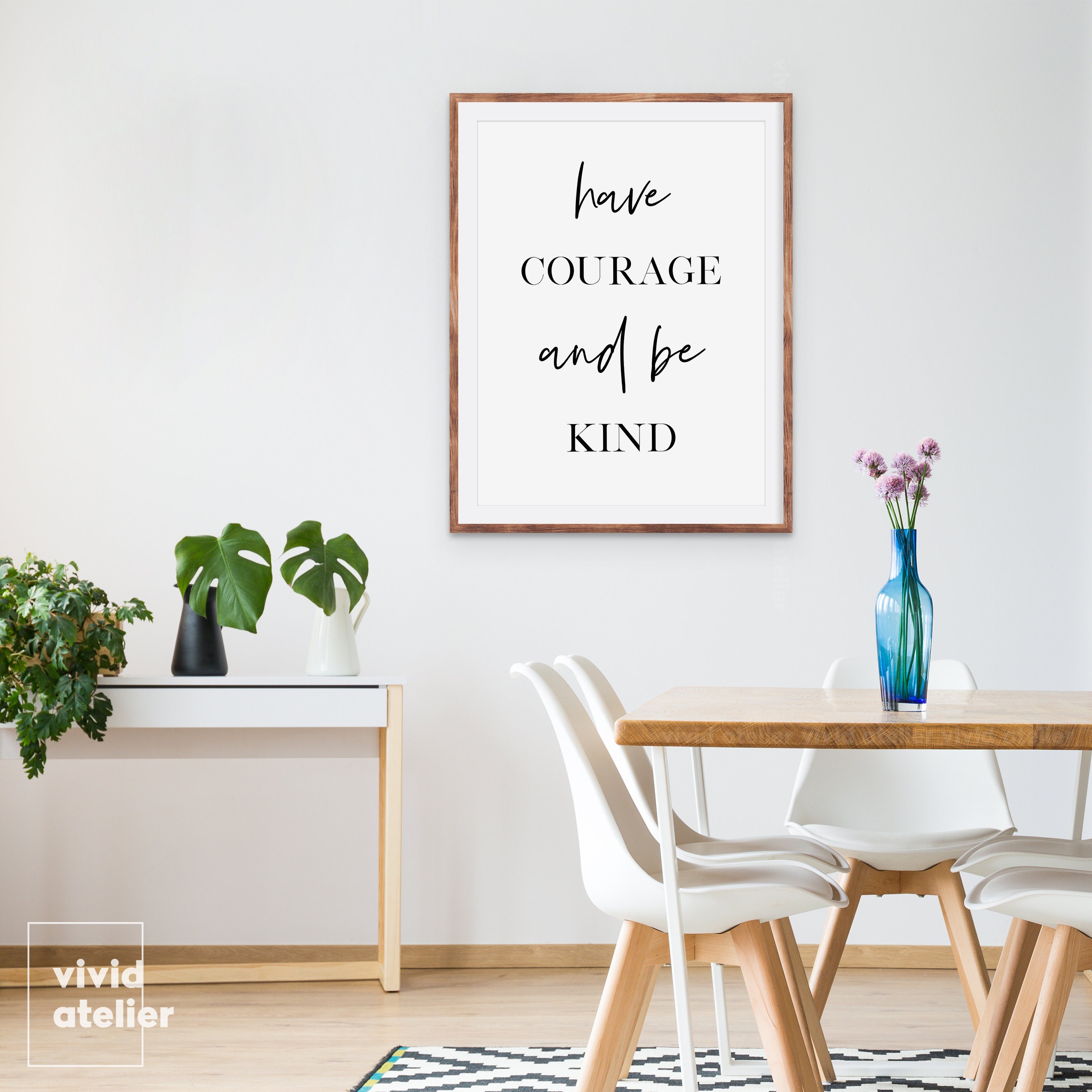 Have Courage and Be Kind Print Nursery Decor Inspirational | Etsy