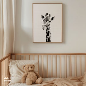 Giraffe Print, Giraffe Wall Art, Nursery Animal Prints, Giraffe Art Prints, Nursery Art, Nursery Decor, Nursery Wall Art, Nursery Prints image 3