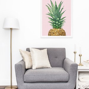 Tropical Decor, Pineapple Print, Pineapple Wall Art, Printable Art, Tropical Art, Kitchen Decor, Downloadable Prints, Tropical Print, Poster image 8