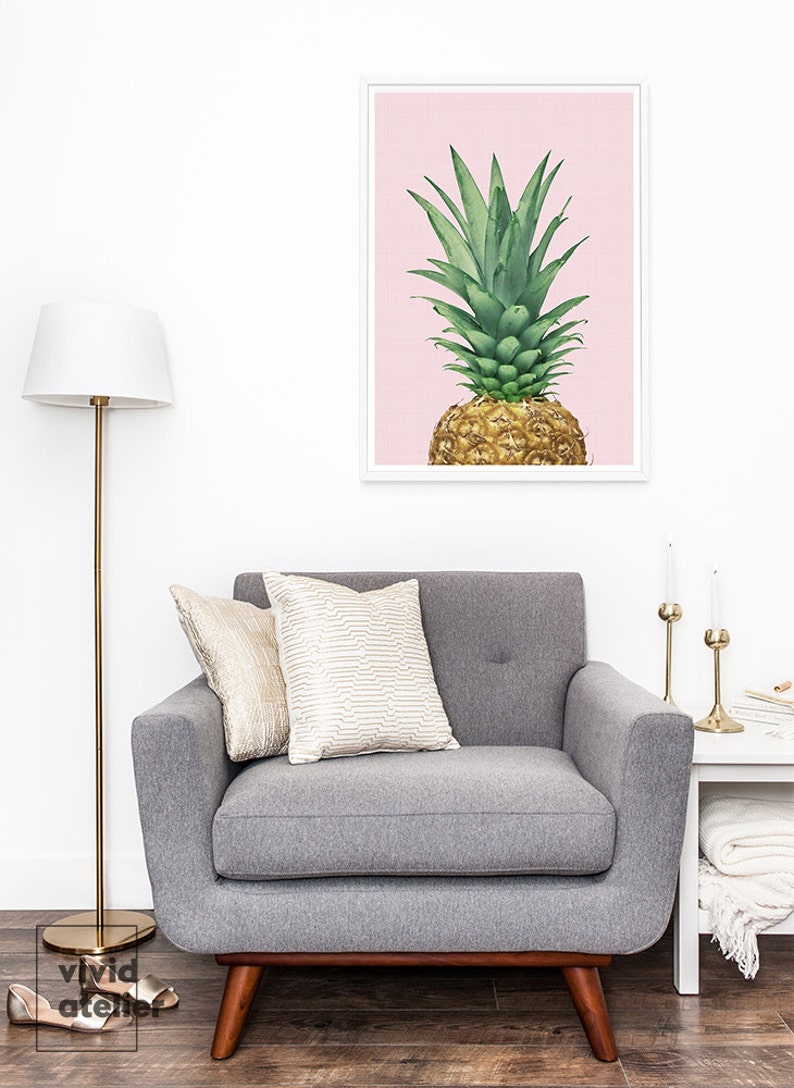 Tropical Decor, Pineapple Print, Pineapple Wall Art, Printable Art, Tropical Art, Kitchen Decor, Downloadable Prints, Tropical Print, Poster image 8