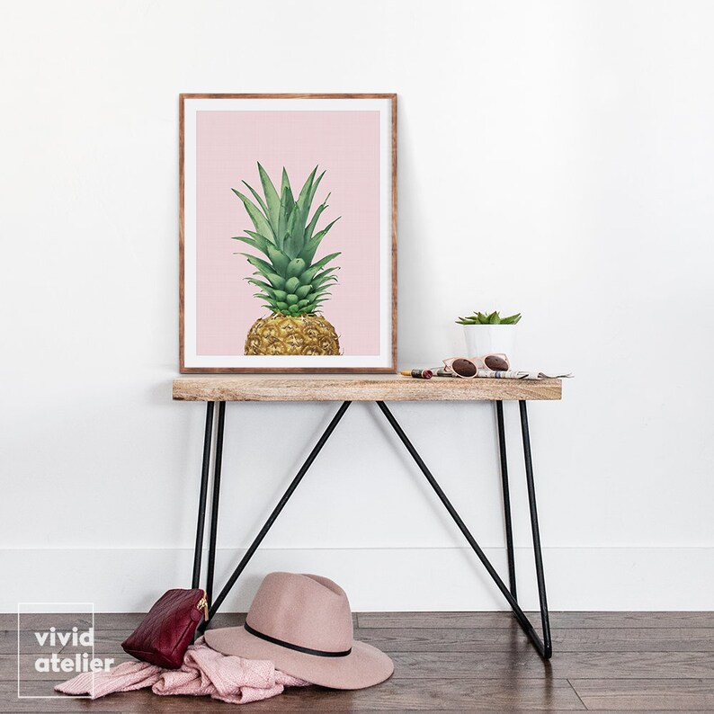 Tropical Decor, Pineapple Print, Pineapple Wall Art, Printable Art, Tropical Art, Kitchen Decor, Downloadable Prints, Tropical Print, Poster image 6