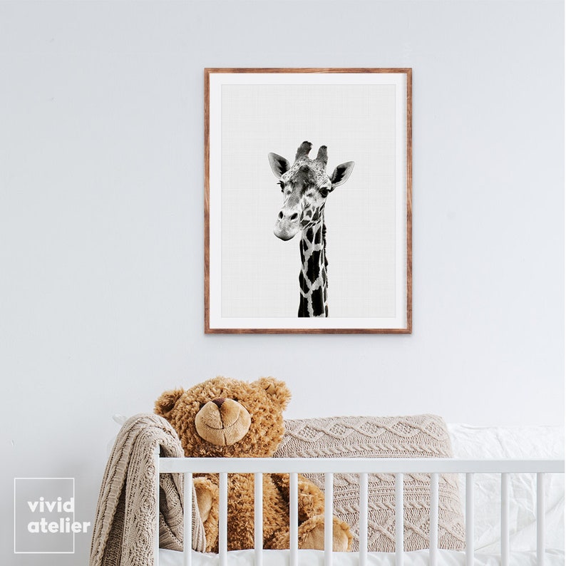 Giraffe Print Giraffe Wall Art Nursery Animal Prints Etsy