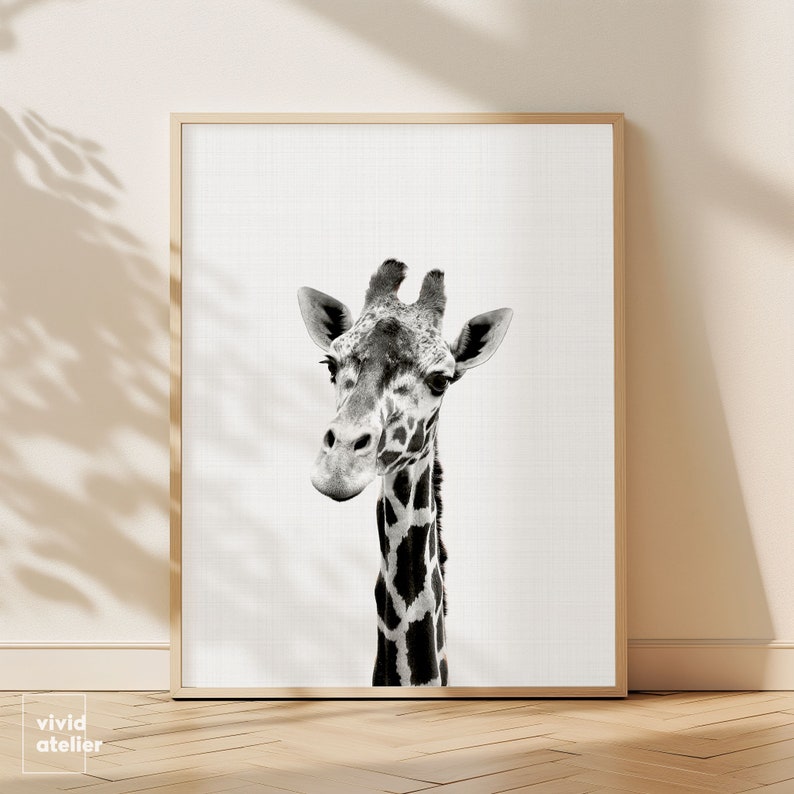 Giraffe Print, Giraffe Wall Art, Nursery Animal Prints, Giraffe Art Prints, Nursery Art, Nursery Decor, Nursery Wall Art, Nursery Prints image 2