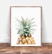 Pineapple Print, Pineapple Wall Art Prints, Printable Kitchen Decor, Botanical Print, Tropical Watercolor Print, Printable Wall Art, Posters 